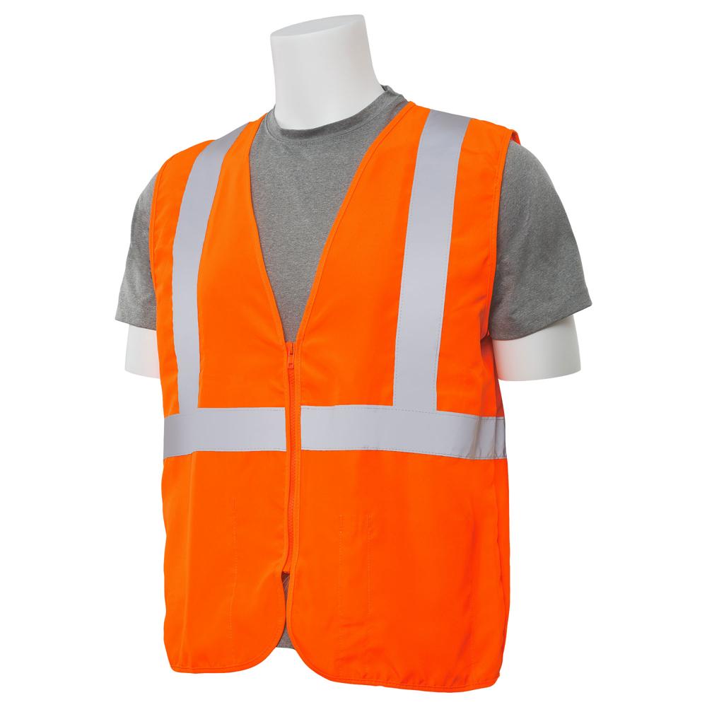 ERB Safety S388Z Zipper Safety Vest (Orange) | All Security Equipment