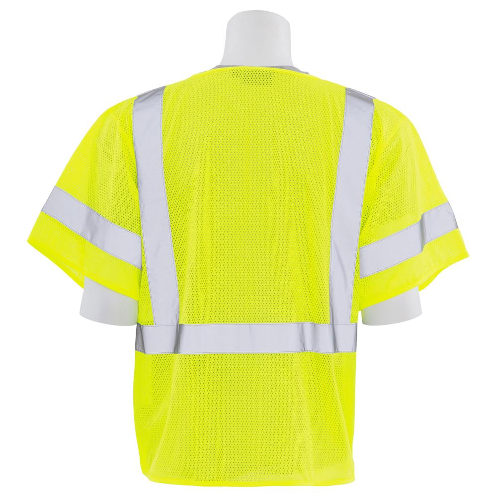 ERB Safety S662 Type R, Class 3 No Pockets Mesh Safety Vest (Hi-Viz Lime) Pack of 12