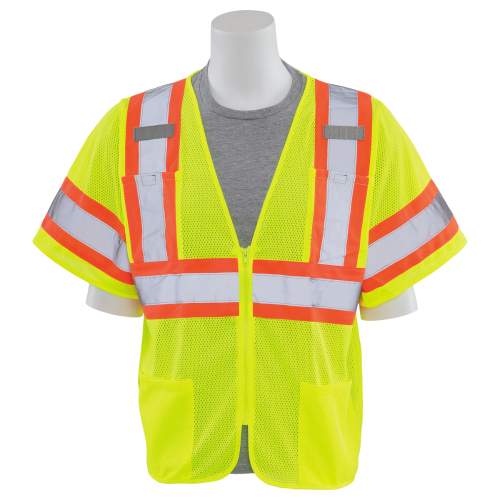 ERB Safety S683P Class 3 Mesh Vest (Lime)