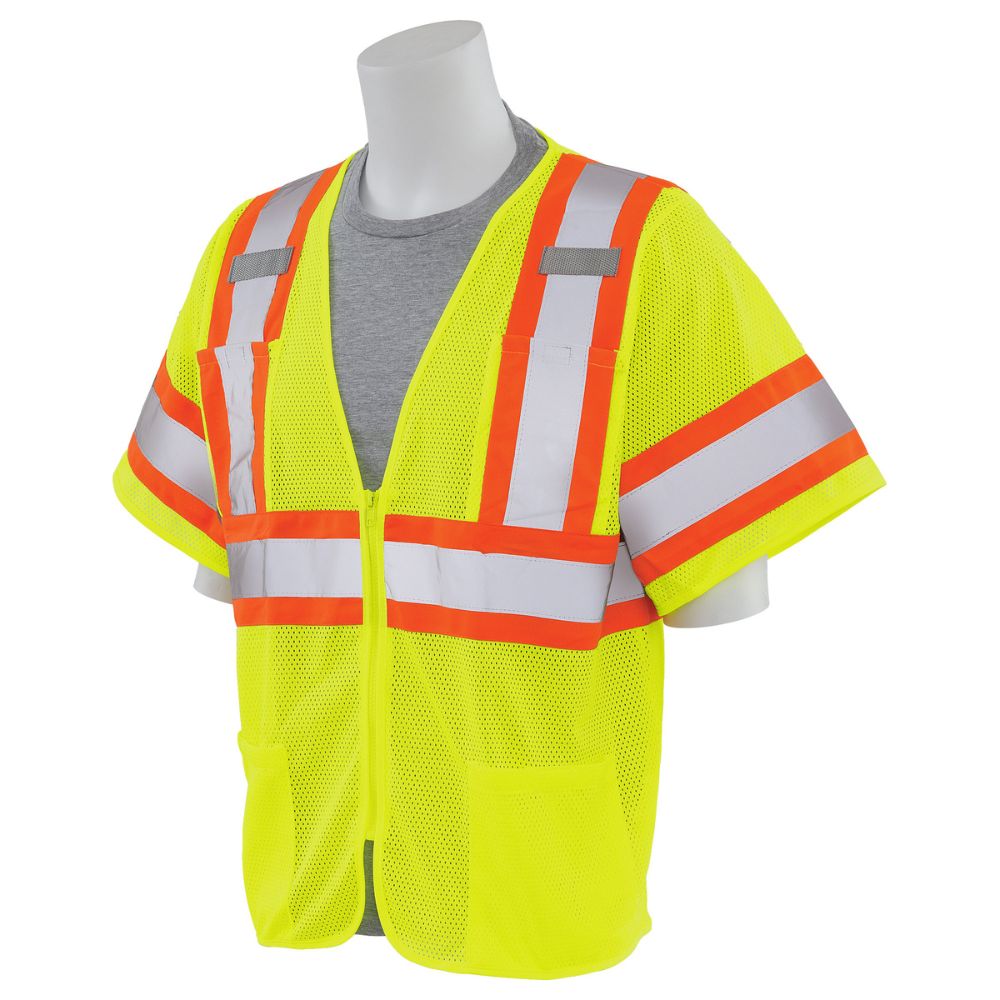 ERB Safety S683P Class 3 Mesh Vest (Lime)