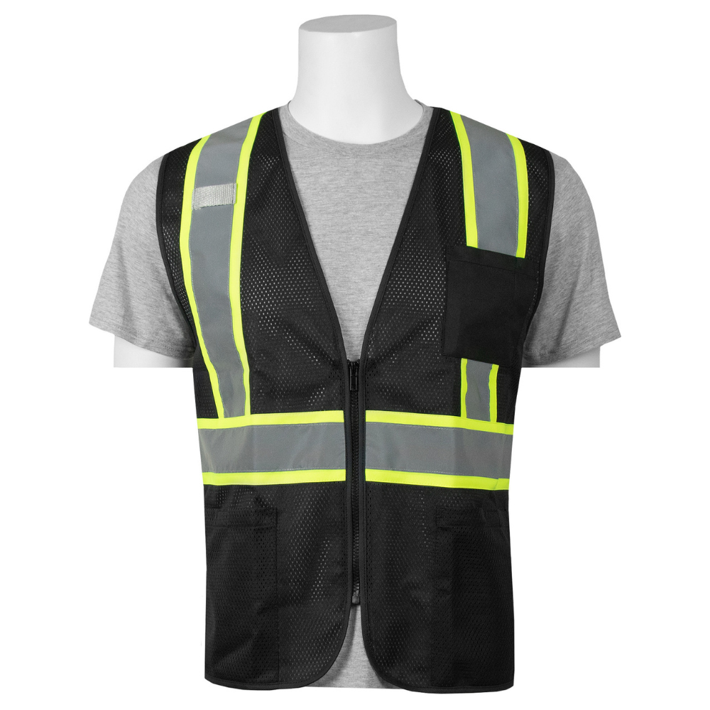 ERB Safety S863C Non-Ansi Mesh Vest (Black) | All Security Equipment