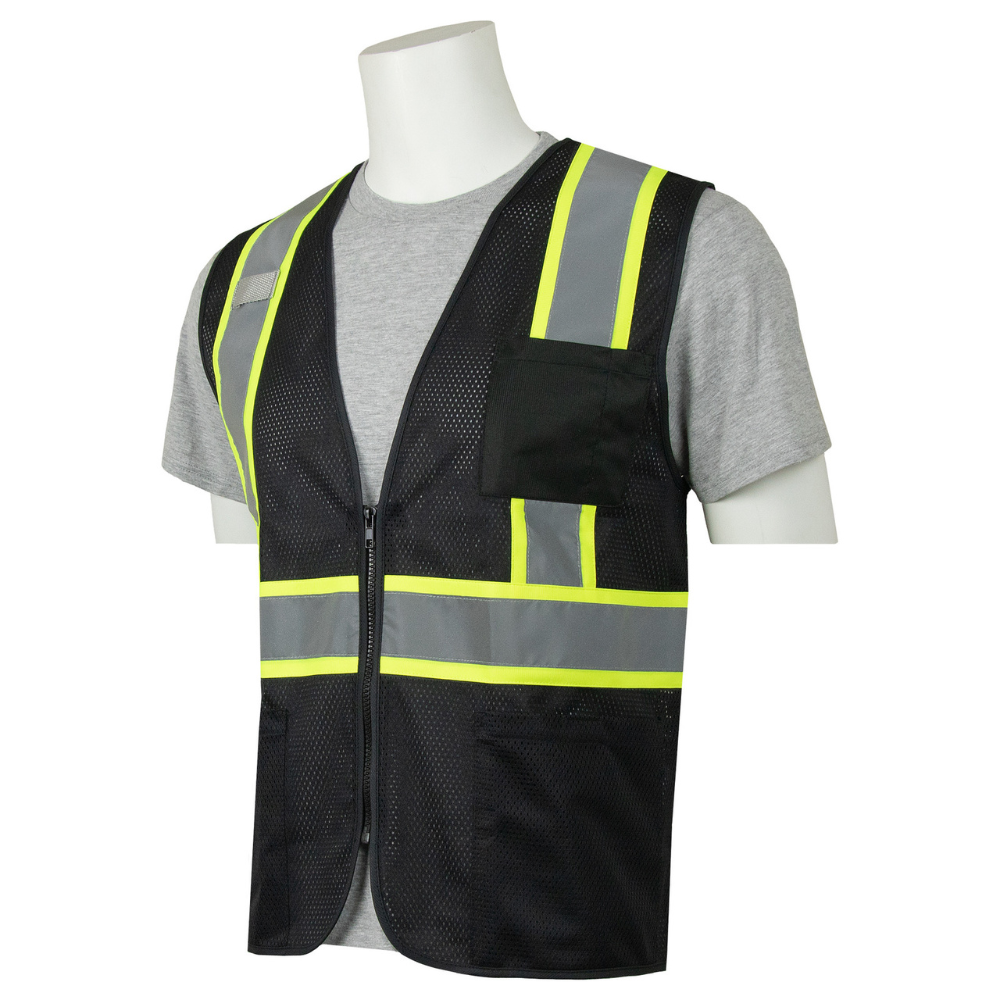 ERB Safety S863C Non-Ansi Mesh Vest (Black) | All Security Equipment