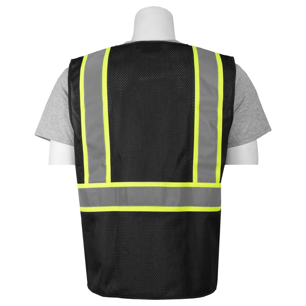 ERB Safety S863C Non-Ansi Mesh Vest (Black) | All Security Equipment