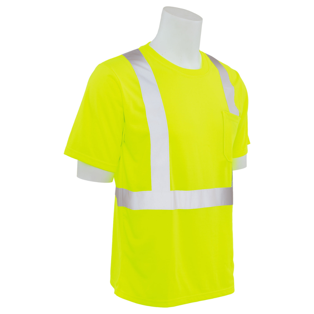 ERB Safety 9601S Short-Sleeved T-shirt with Reflective Trim (Lime)