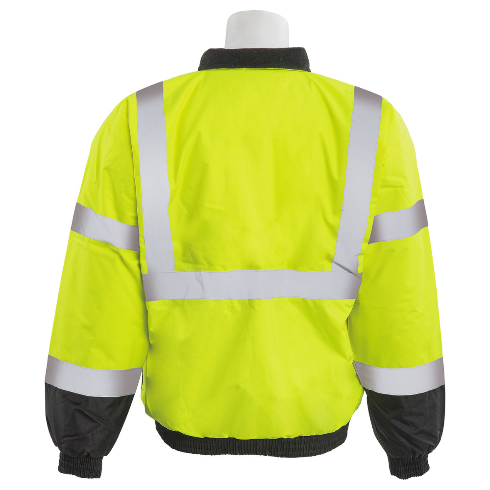 ERB Safety W105 Jacket 100% Polyester with Polyurethane Coating (Lime)