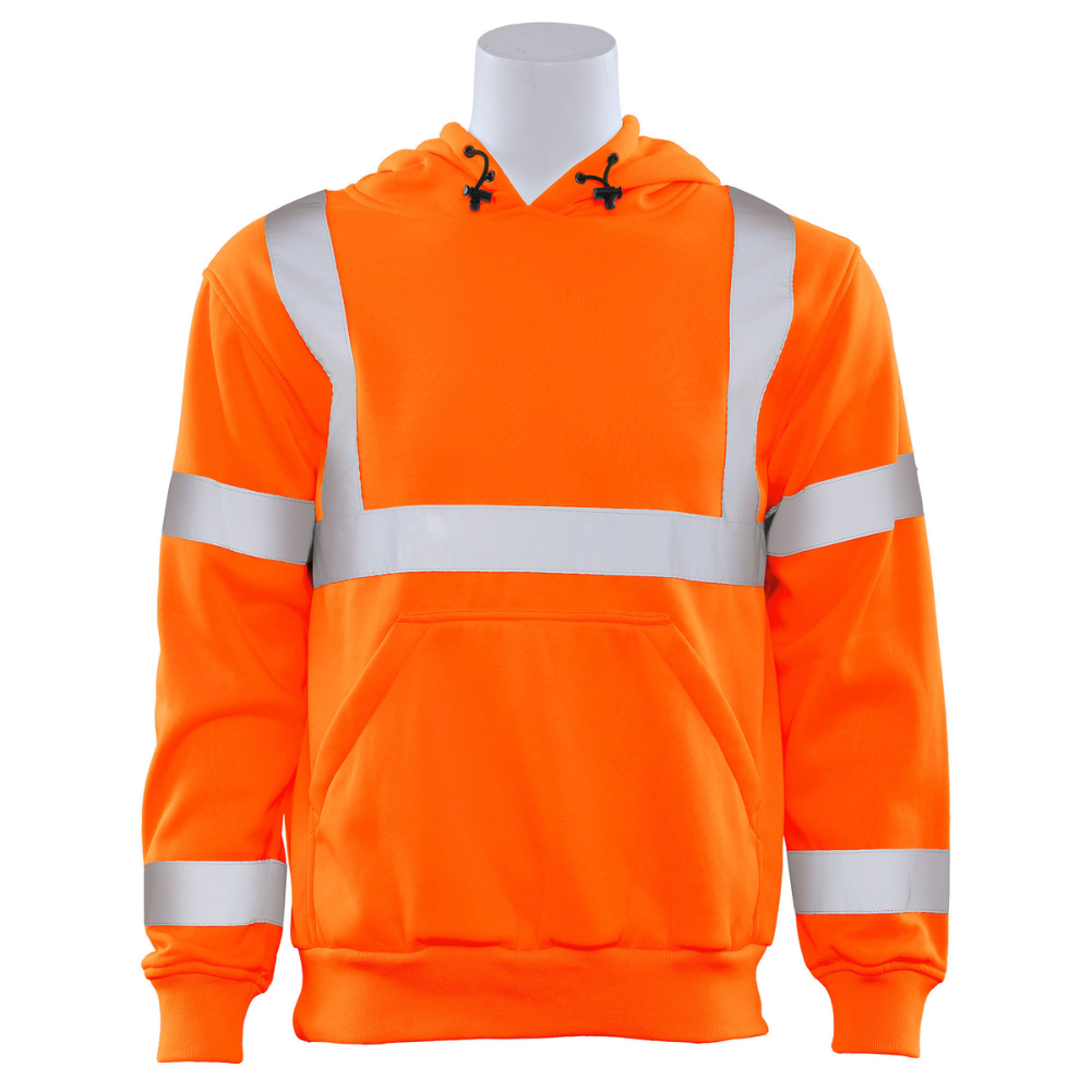 ERB Safety W376 Class 3 Pullover Hoodie (Hi-Viz Orange)