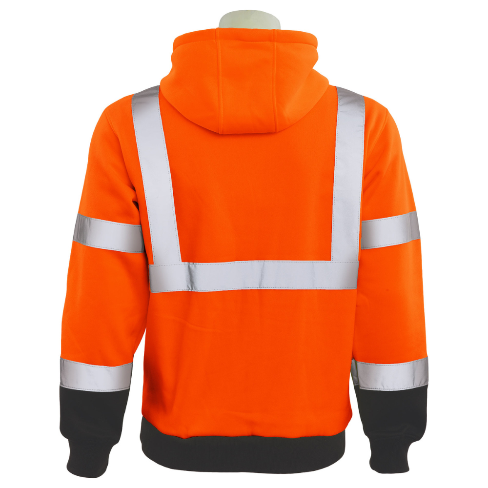 ERB Safety W376B Pullover Hoodie Black Bottom Sweatshirt (Orange)