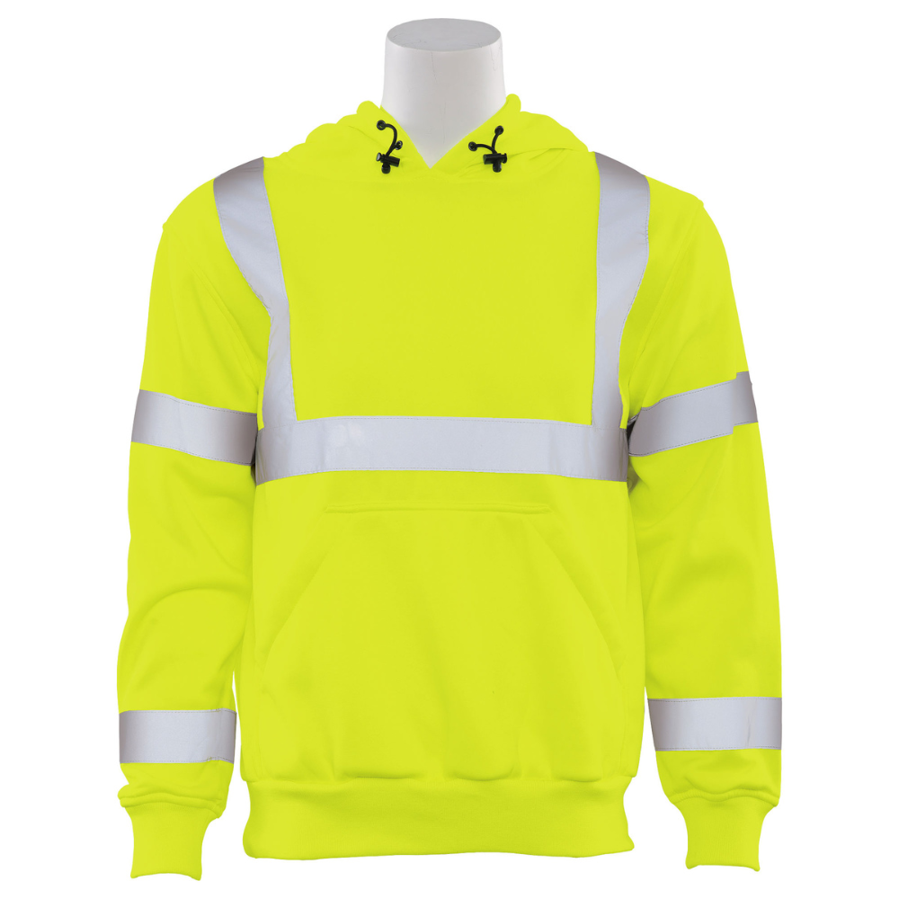 ERB Safety W376 Class 3 Pullover Hoodie (Hi-Viz Lime)