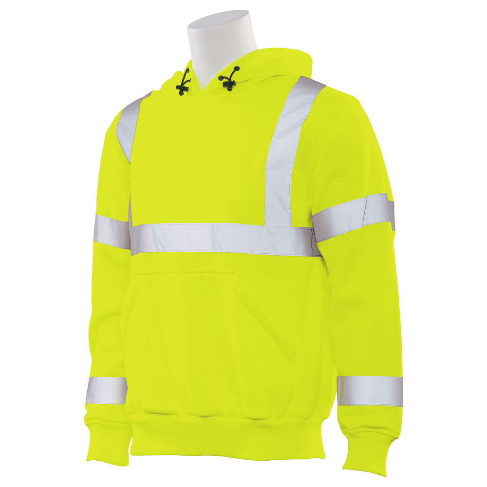 ERB Safety W376 Class 3 Pullover Hoodie (Hi-Viz Lime)