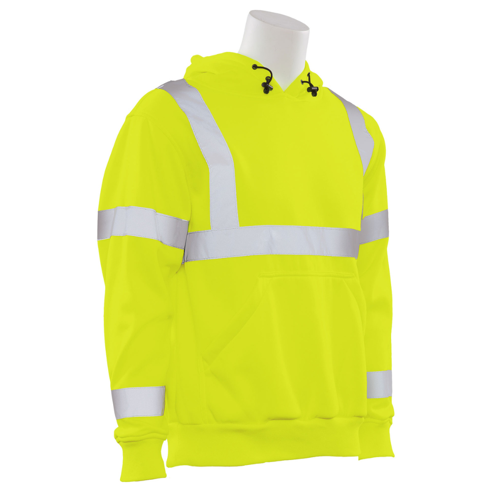 ERB Safety W376 Class 3 Pullover Hoodie (Hi-Viz Lime)