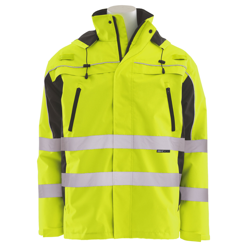 ERB Safety W570R Class 3 Ripstop Jacket (Hi-Viz Lime)