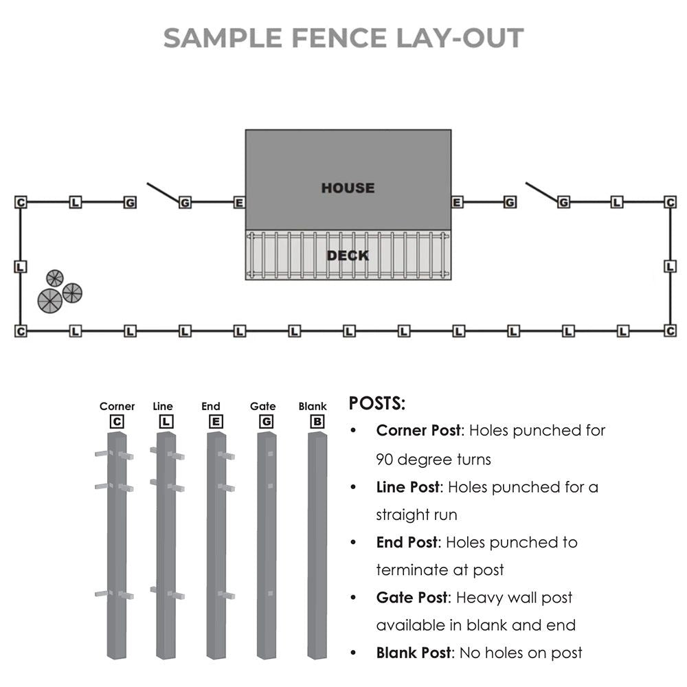 Residential Fence 3.5’ H x 6’ W Aluminum Maine Style - iDeal