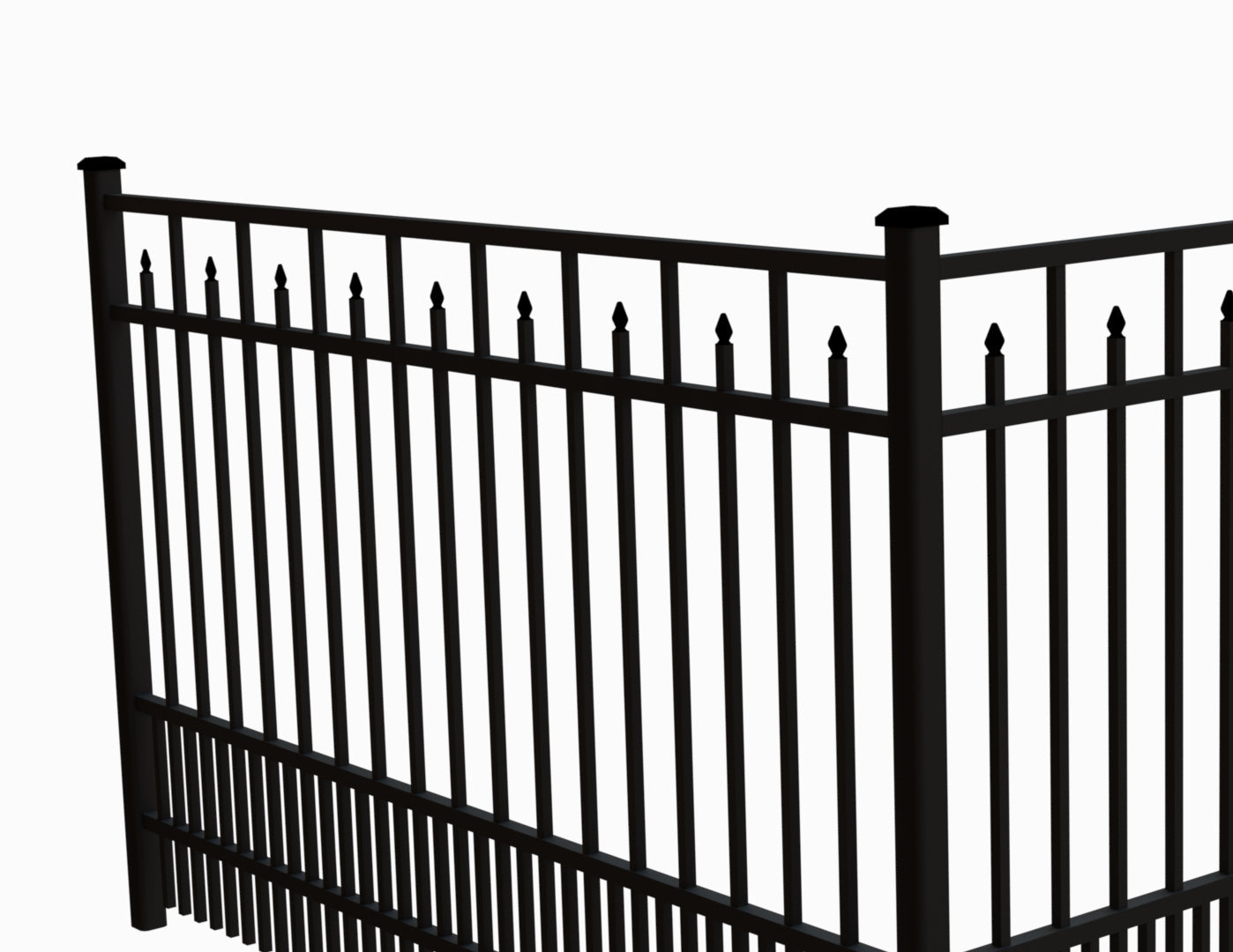 Residential Fence 3’ H x 6’ W Aluminum Floridian Style - iDeal