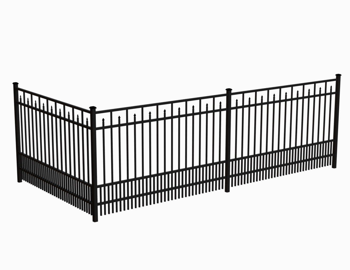 Residential Fence 3’ H x 6’ W Aluminum Floridian Style - iDeal