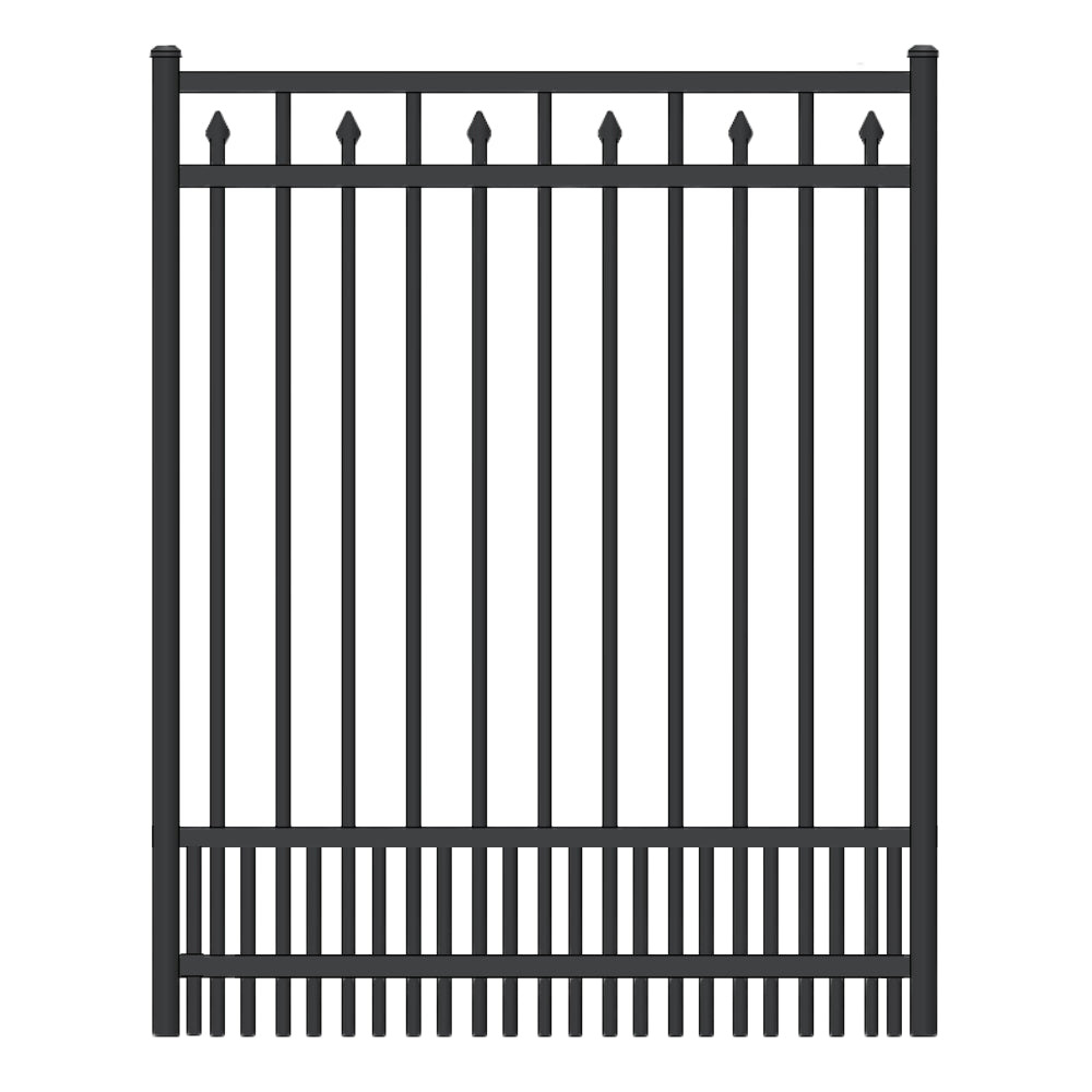 Parkway Walk Gate 4’ H x 6’ W Aluminum Floridian Style - iDeal (Black) | All Security Equipment