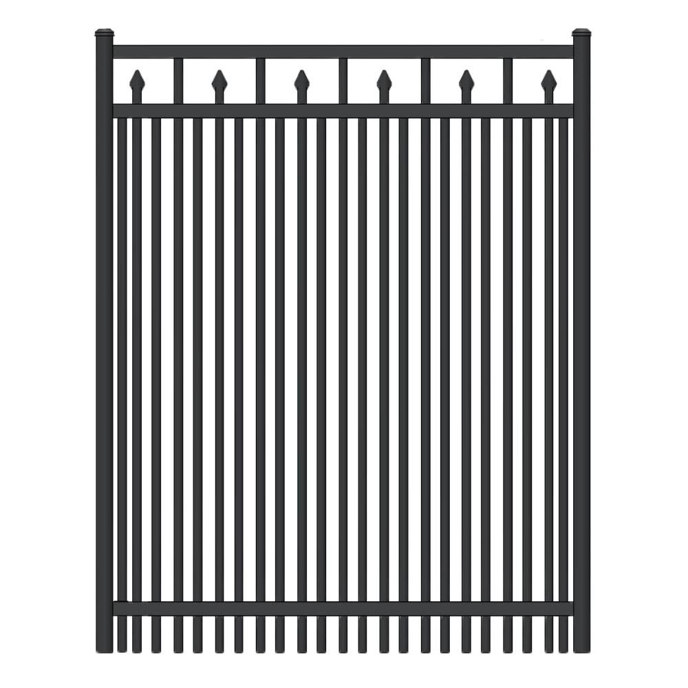 Parkway Walk Gate 5’ H x 5’ W Aluminum Floridian Style - iDeal (Black) | All Security Equipment