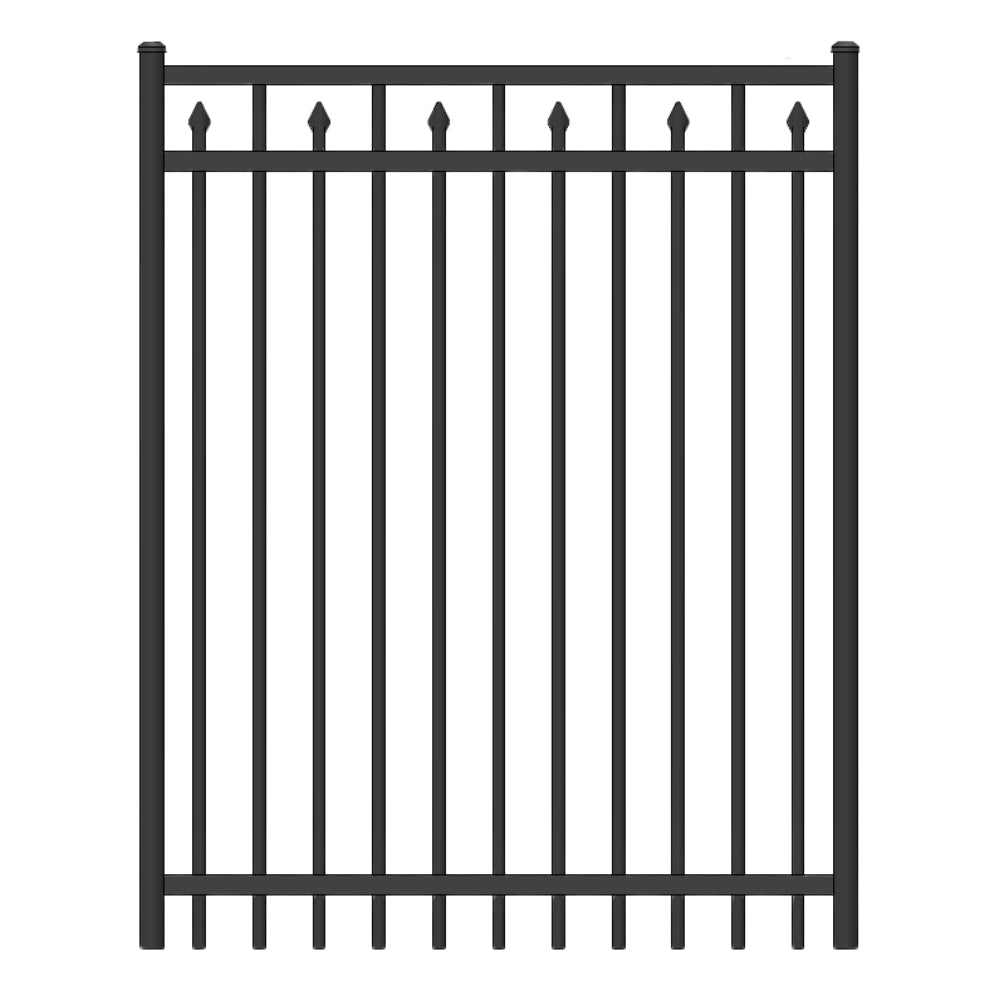 Parkway Walk Gate 4’ H x 4’ W Aluminum Floridian Style - iDeal (Black) | All Security Equipment