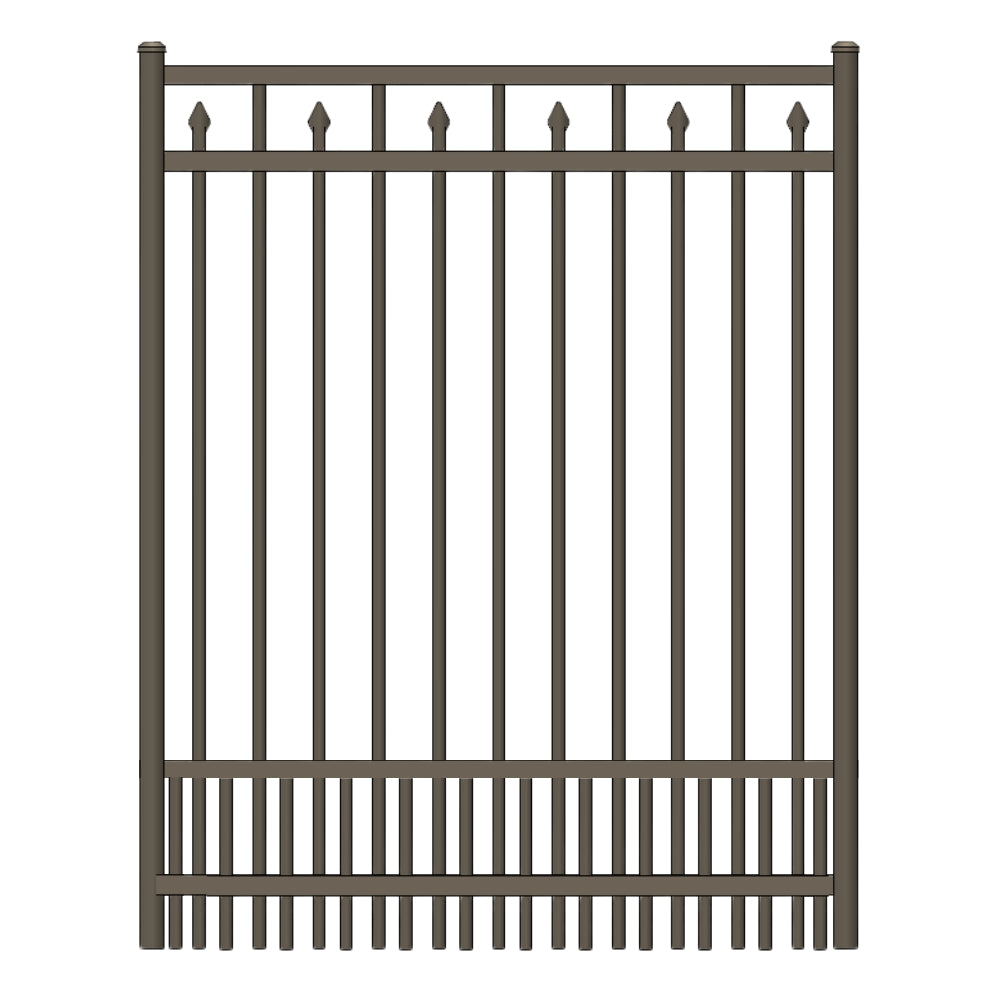 Parkway Walk Gate 4’ H x 4’ W Aluminum Floridian Style - iDeal (Bronze) | All Security Equipment
