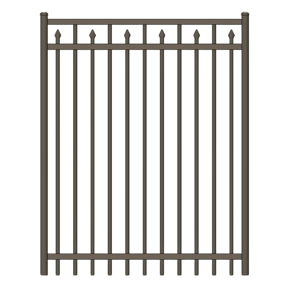 Parkway Walk Gate 4’ H x 4’ W Aluminum Floridian Style - iDeal (Bronze) | All Security Equipment