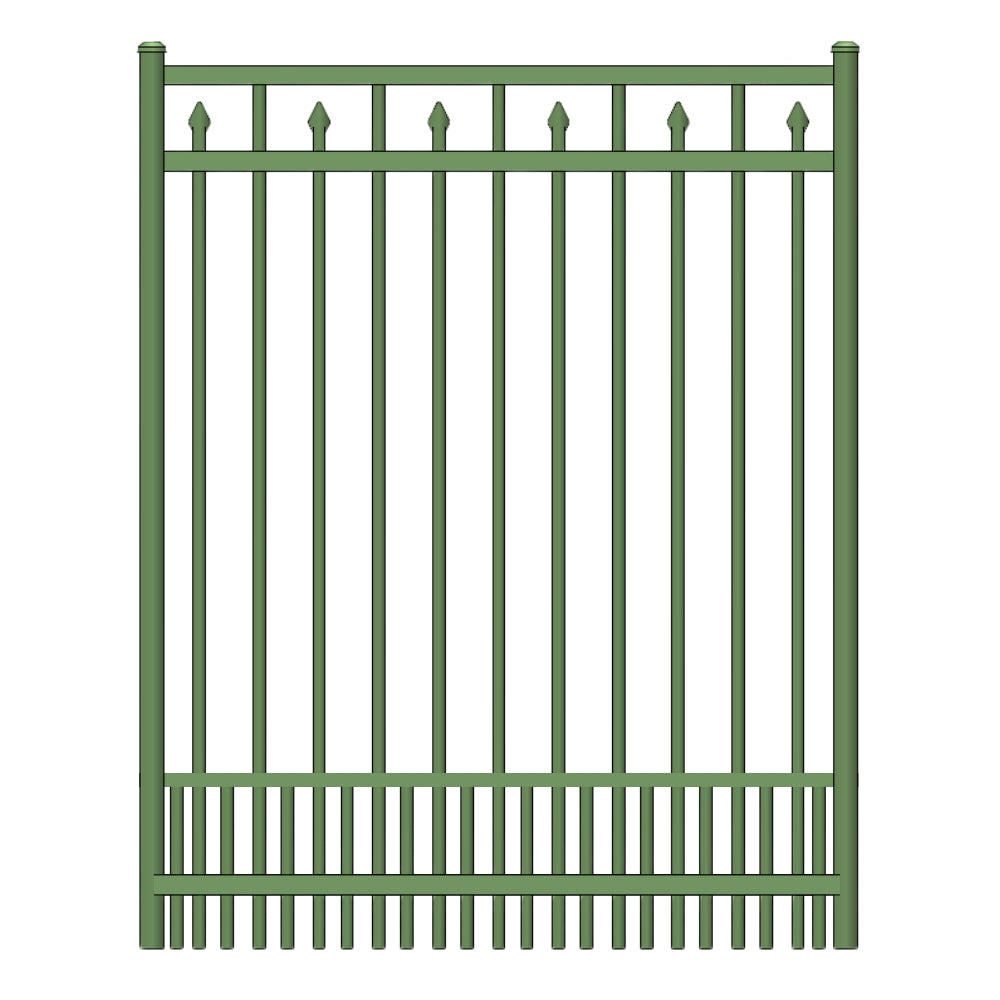 Commercial Walk Gate 4’ H x 3’ W Aluminum Floridian Style - iDeal (Hunter Green) | All Security Equipment