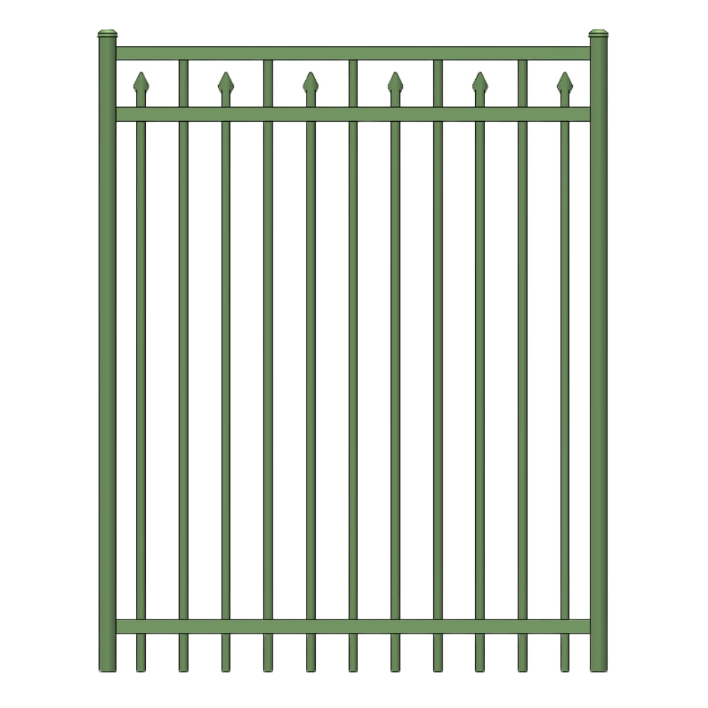 Parkway Walk Gate 4’ H x 6’ W Aluminum Floridian Style - iDeal (Hunter Green)