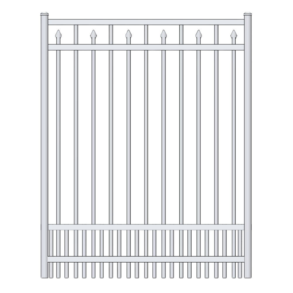 Commercial Walk Gate 4’ H x 4’ W Aluminum Floridian Style - iDeal (White) | All Security Equipment