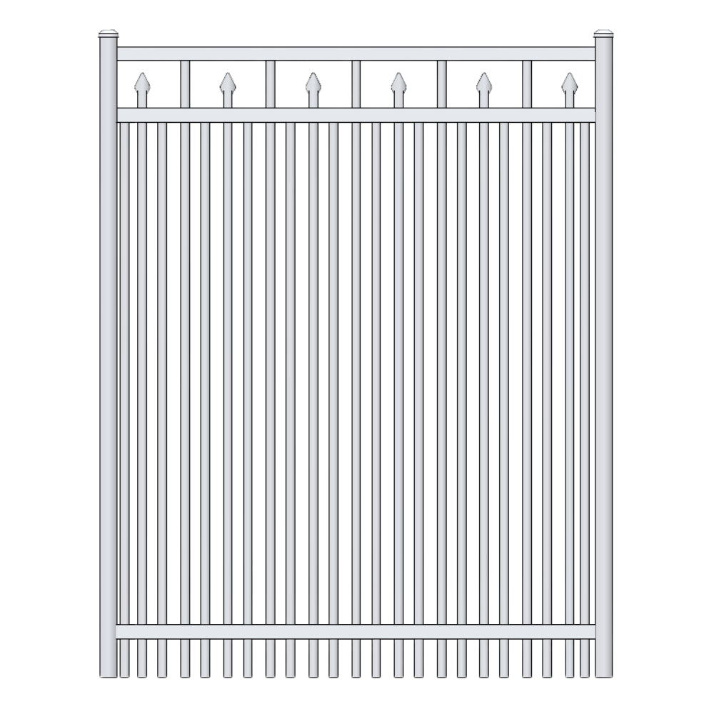 Commercial Walk Gate 4’ H x 4’ W Aluminum Floridian Style - iDeal (White) | All Security Equipment