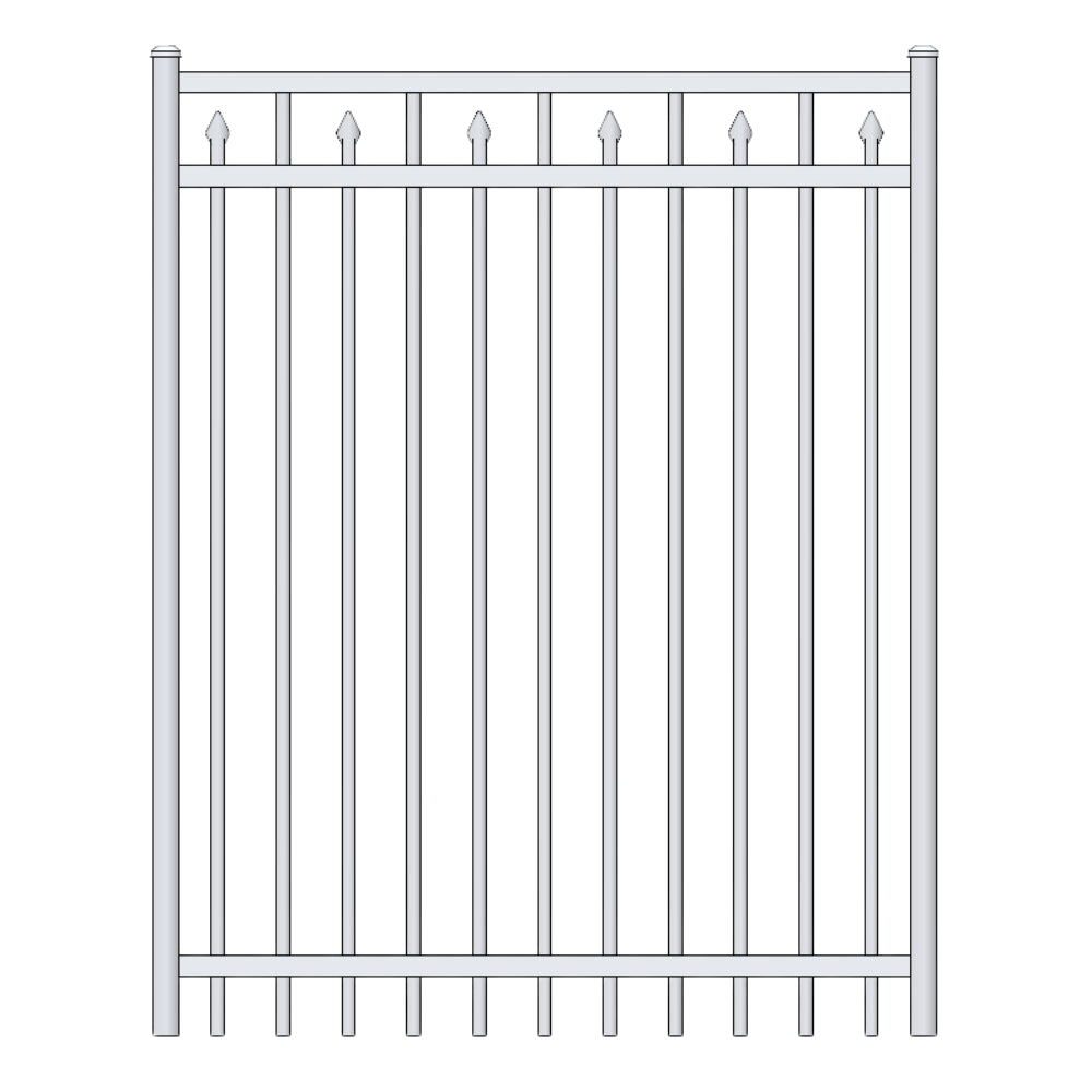 Commercial Walk Gate 4’ H x 4’ W Aluminum Floridian Style - iDeal (White) | All Security Equipment