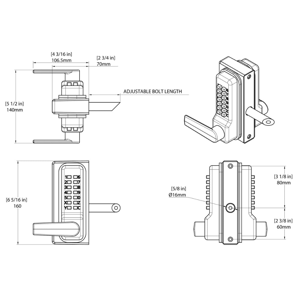 GateMaster BDGD4060 Superlock 2.0 Digital Gate Lock 40-60mm | ASE