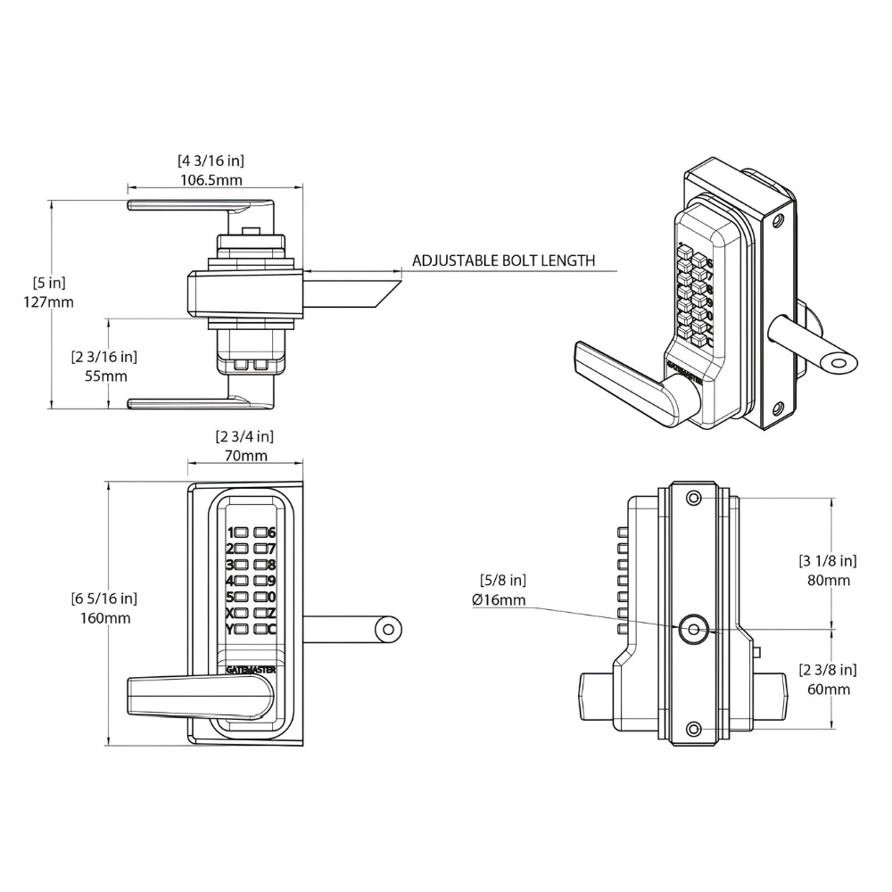 GateMaster BDGSRR1030 Superlock RapidReset Digital Gate Lock | ASE