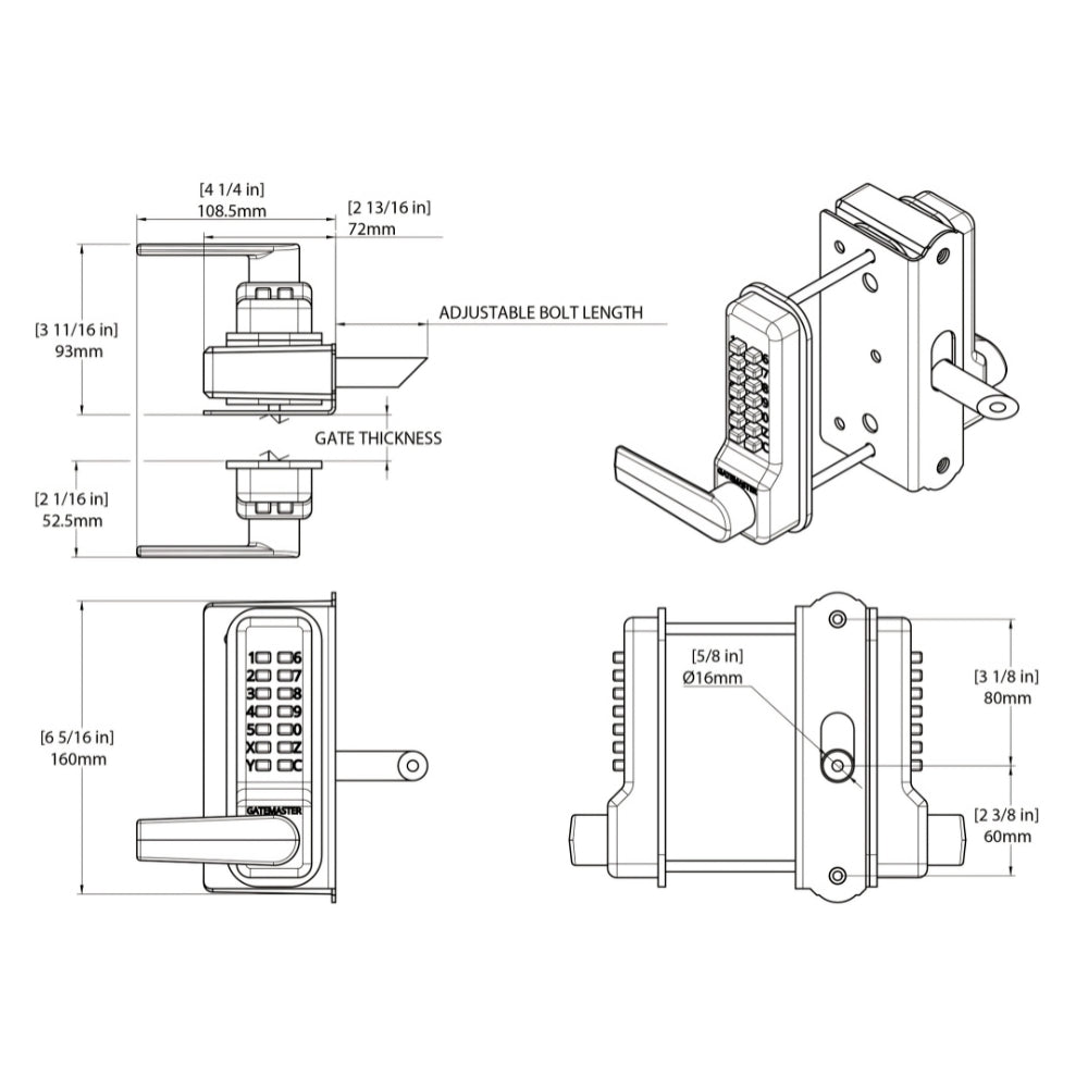 GateMaster BDGWRR Superlock 2.0 RapidReset Surface-Mounted  | ASE