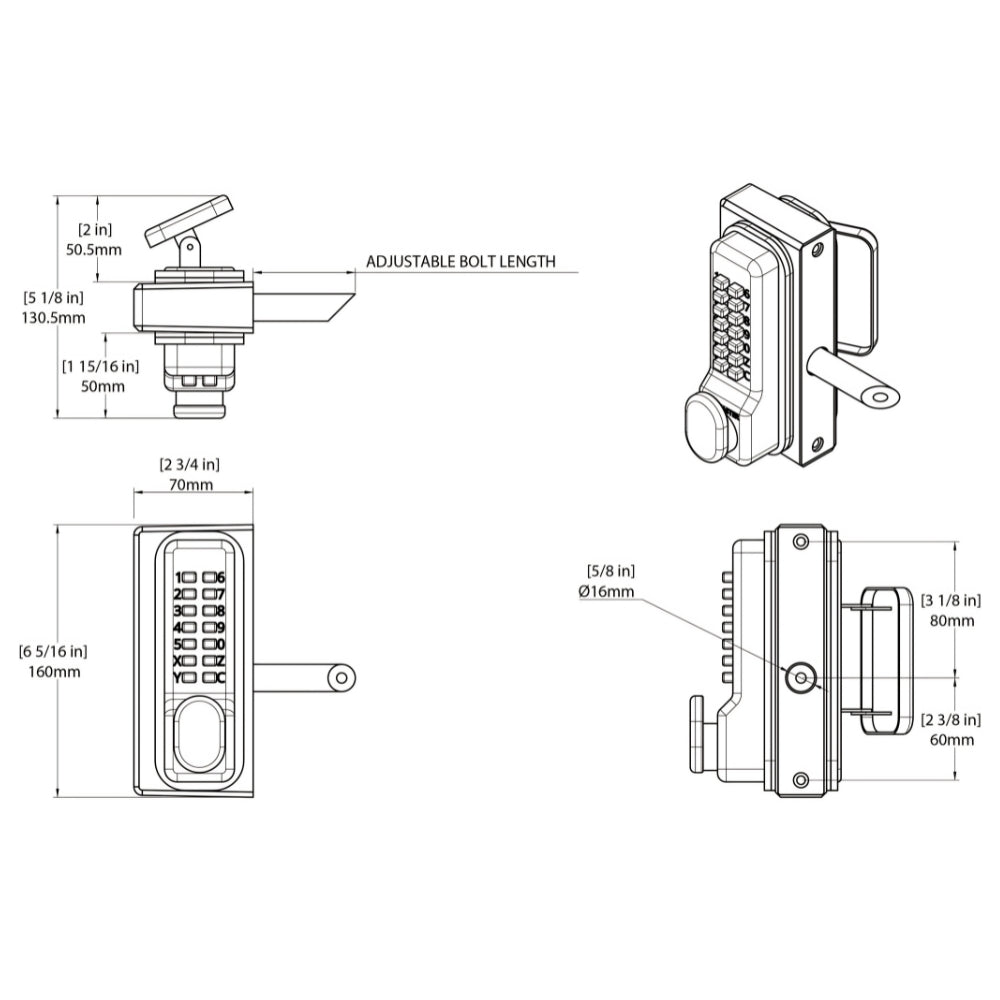 GateMaster BQDG4060 Superlock Quick Exit Digital Gate Lock | ASE