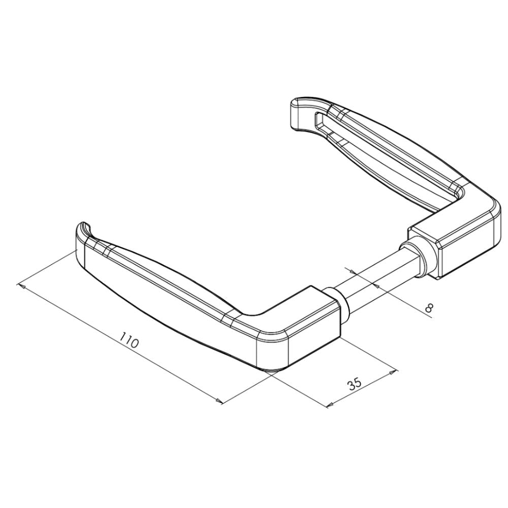 Gatemaster Black Lever Handle | All Security Equipment