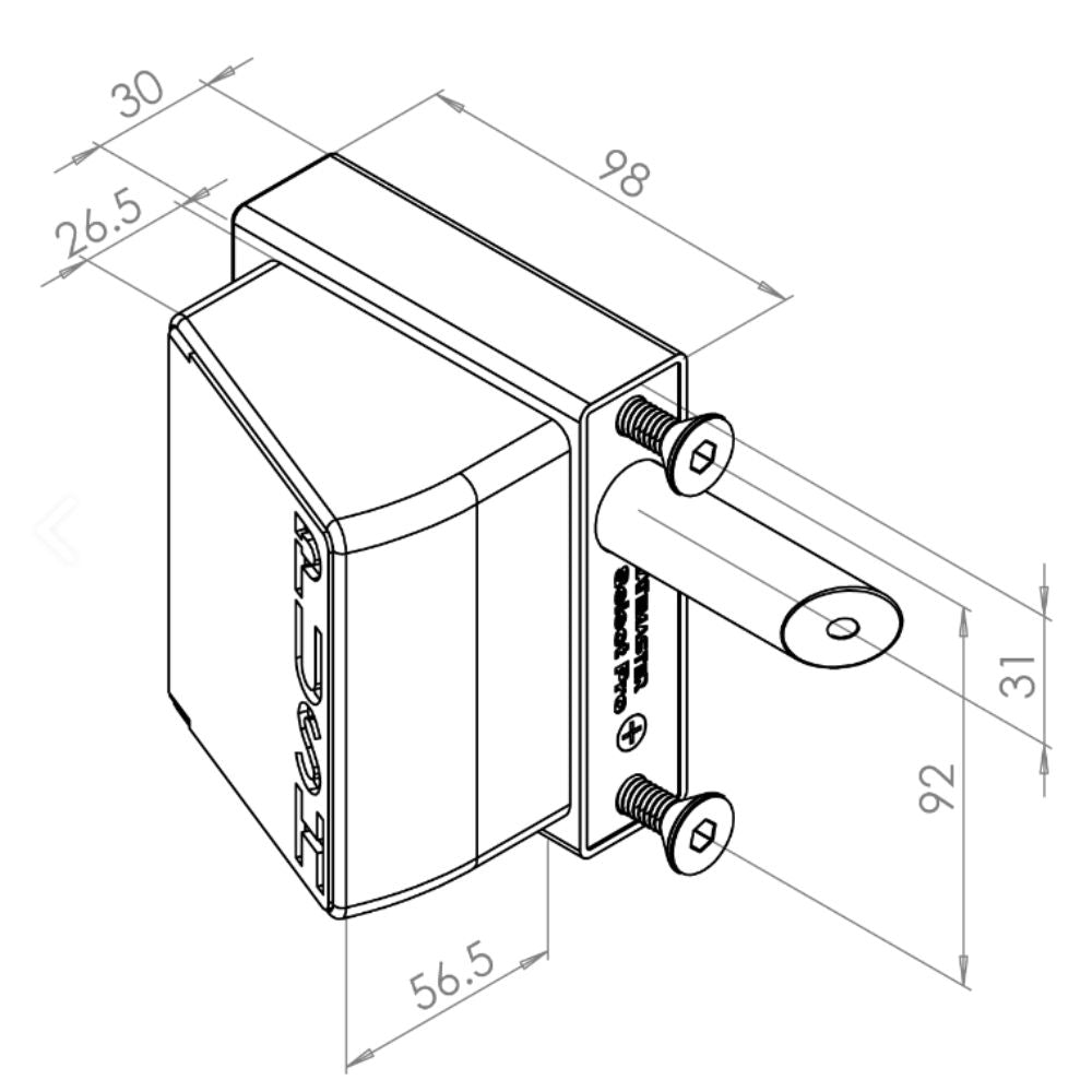 Gatemaster Bolt-on Quick Exit Key Entry Left-Hand 10-30mm SBQEKLL01