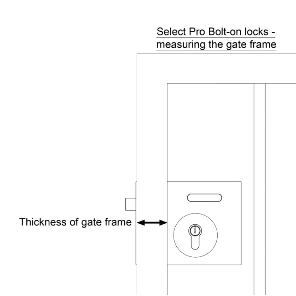 Gatemaster Bolt-on Quick Exit Key Entry Left-Hand 40-60 mm SBQEKLL02