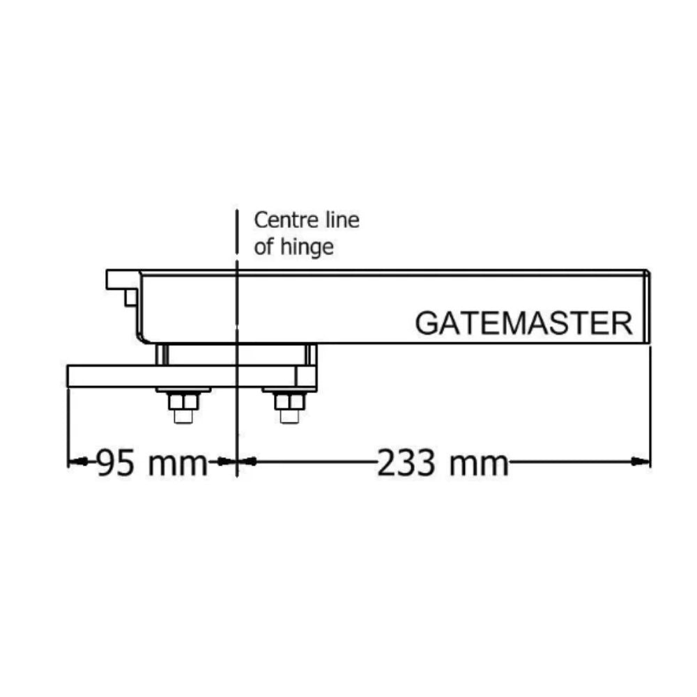 Gatemaster Hydraulic Gate Closer With Standard Hinge - To Weld On | All Security Equipment