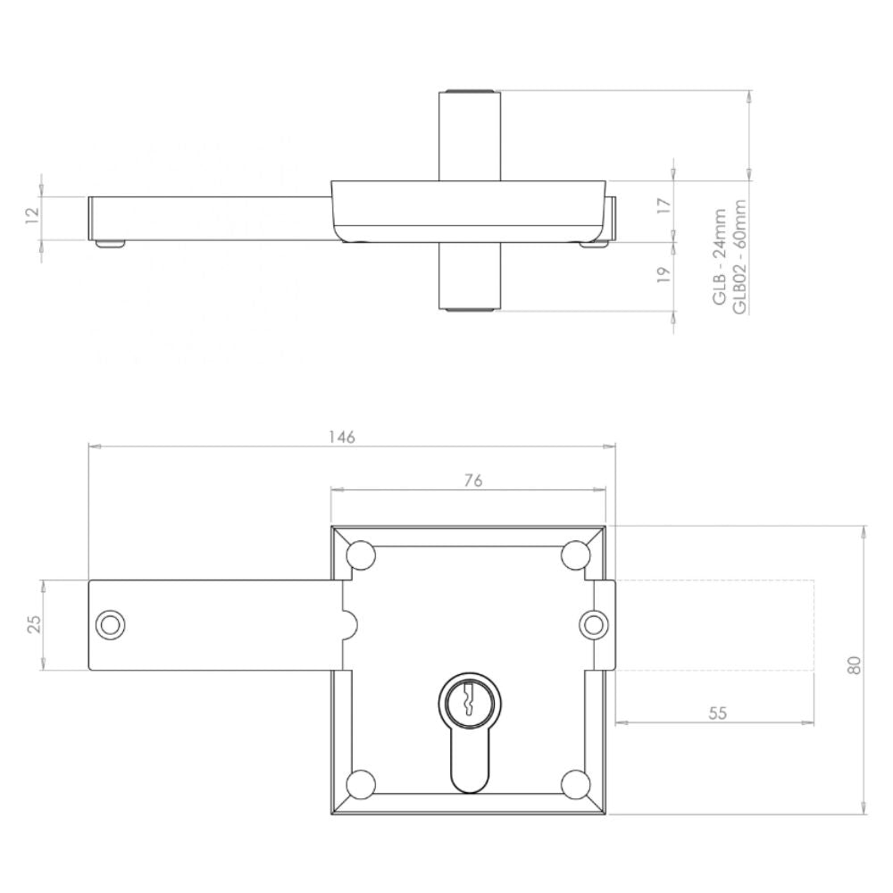 Gatemaster Screw-Fixed Lock For Gates Up To 60mm Thick | All Security Equipment