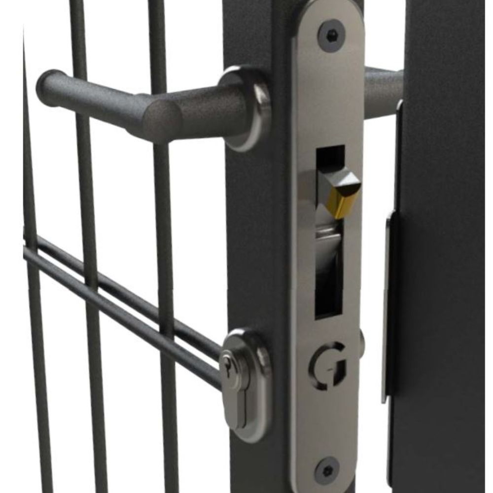 Gatemaster Stainless Mortice Lock Dual Cover Plain Handles ML4DCP