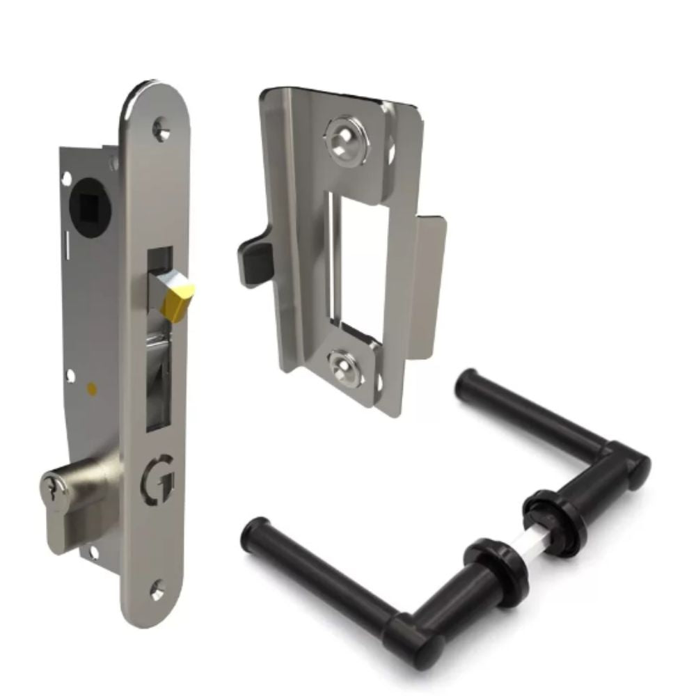 Gatemaster Stainless Mortice Lock - Full Cover - Plain Handles | All Security Equipment