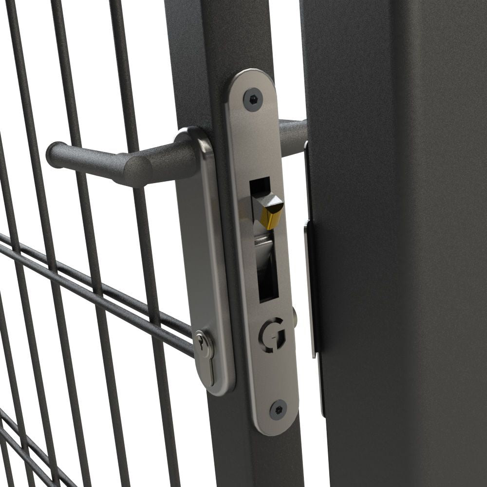 Gatemaster Stainless Mortice Lock Full Cover - Plain Handles ML4FCP