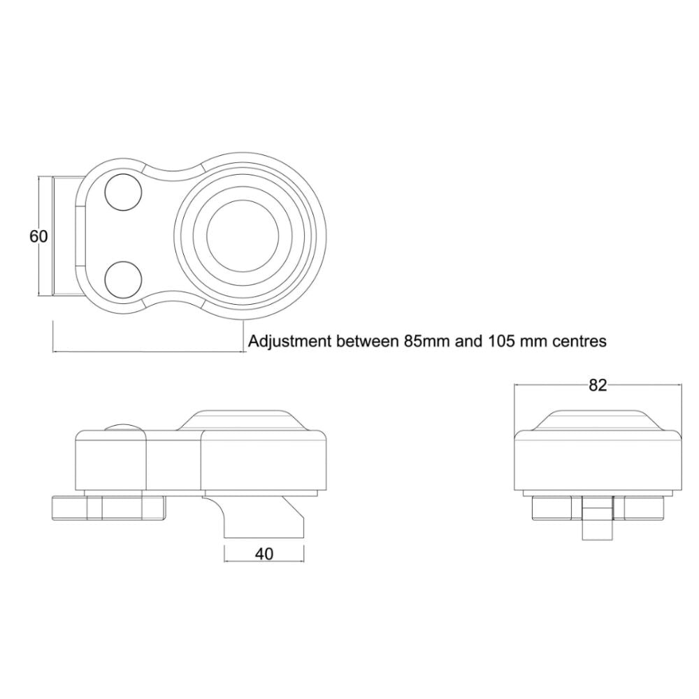 Gatemaster Stop-Hinge With Bottom Pivot | All Security Equipment