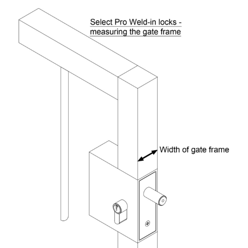 Gatemaster Weld-In Keyed Deadlock, 60mm Case Width | All Security Equipment