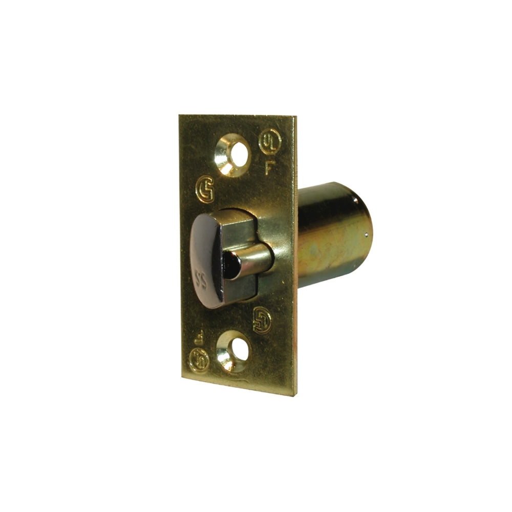 General Lock Radius Corner Deadlatch for Cylindrical Knob/Leverset (Bright Brass) | ASE