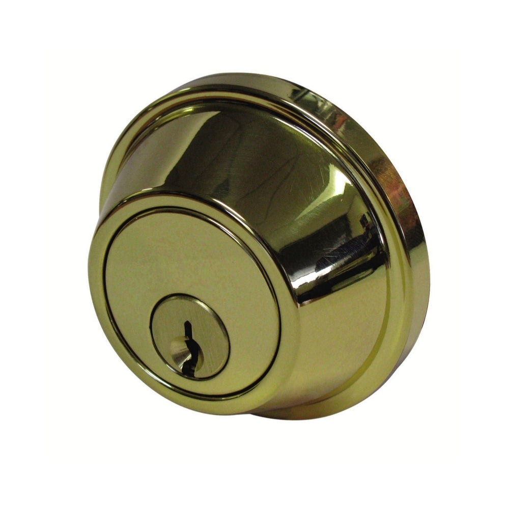 General Lock D162 605 6WL C Bright Brass Grade 2 Double Cylindrical Deadbolt (Schlage C Keyway) | All Security Equipment