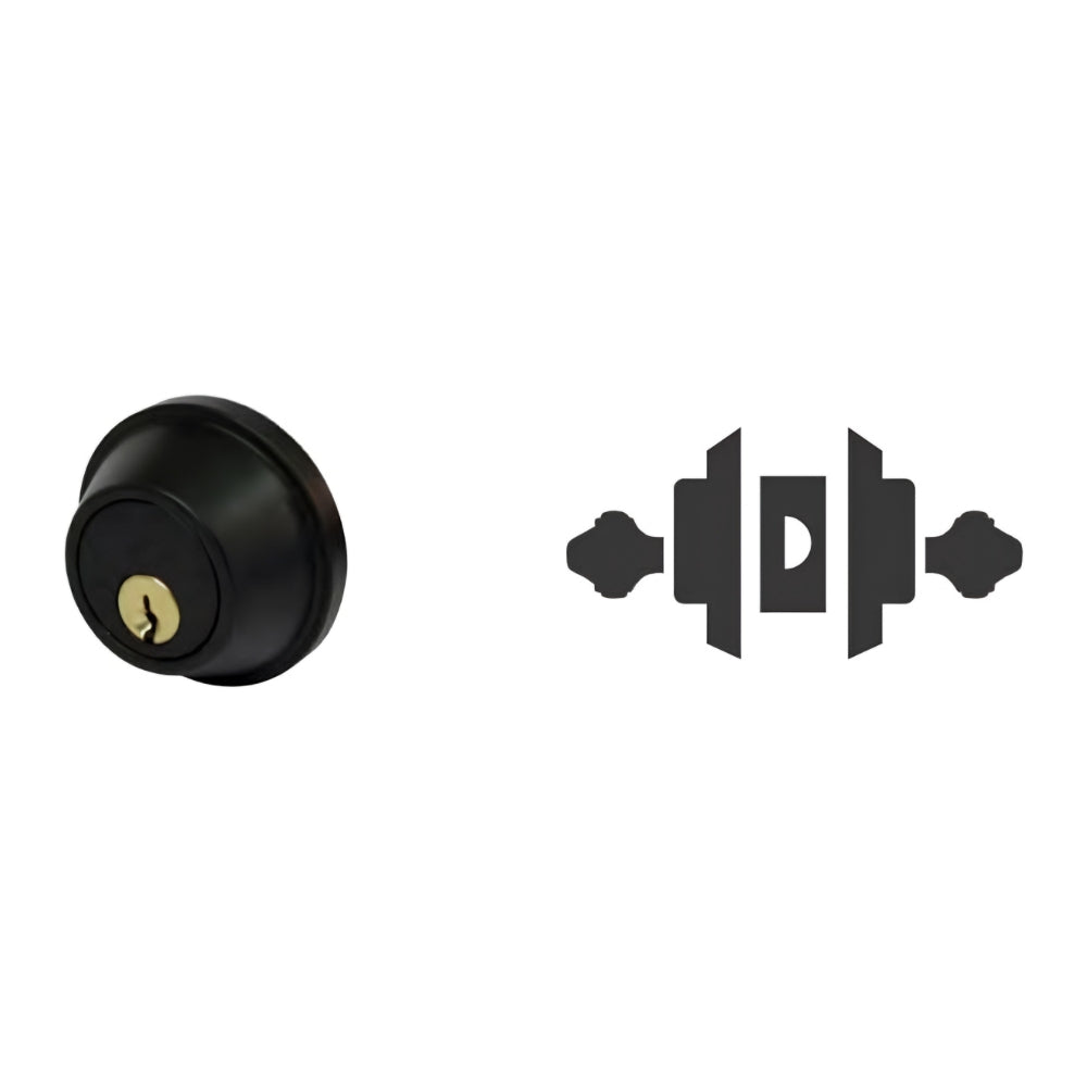 General Lock D162 613 6WL C Rubbed Bronze Grade 2 Double Cylindrical Deadbolt (Schlage C Keyway) | All Security Equipment