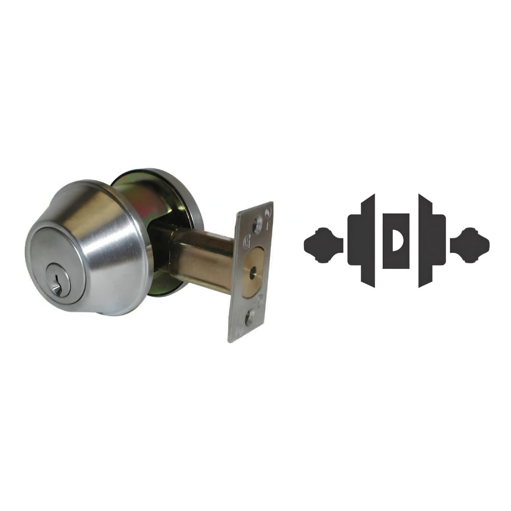 General Lock D162 630 6WL C Stainless Steel Grade 2 Double Cylindrical Deadbolt (Schlage C Keyway) | All Security Equipment