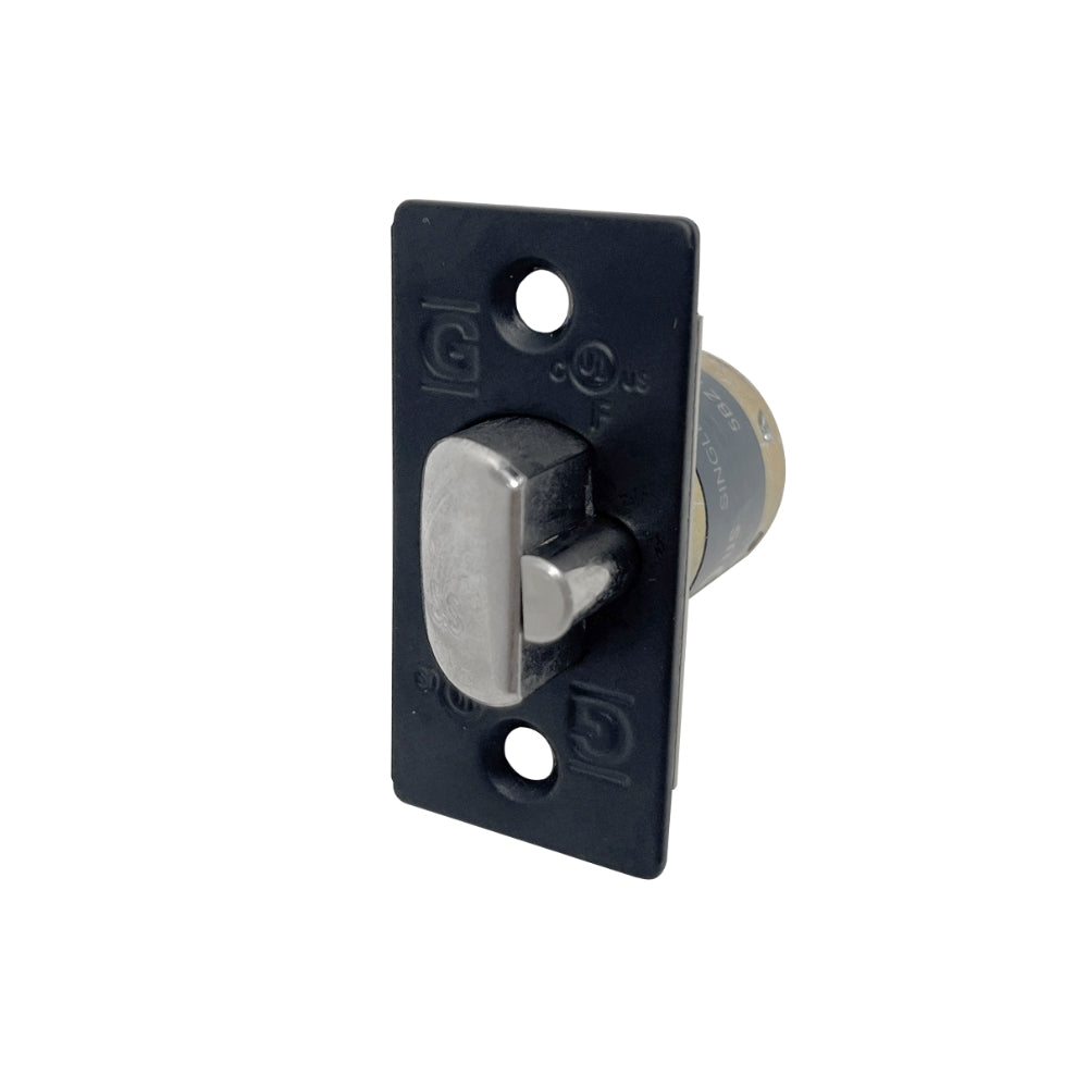 General Lock 1DL-622-238-S Grade 1 Cylindrical Square Corner Deadlatch (Flat Black) | ASE