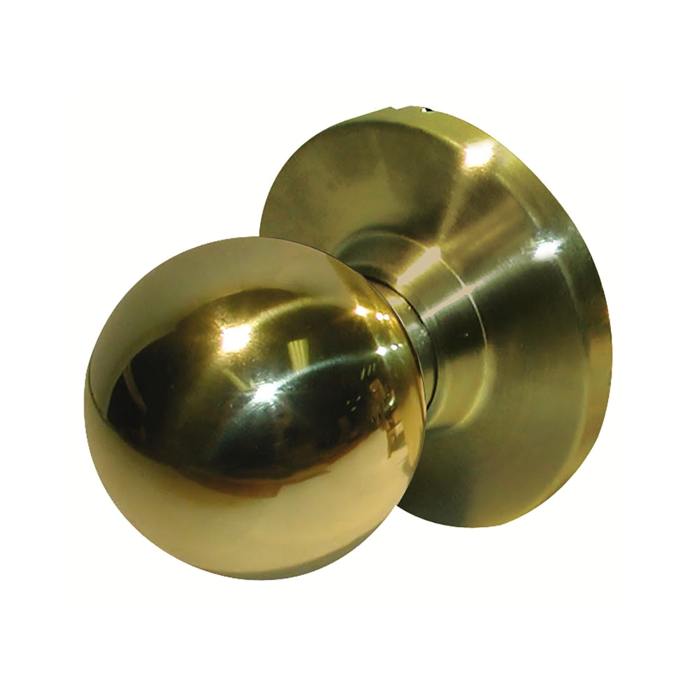 General Lock K210B-605-LL-ANSI Bright Brass Grade 2 Cylindrical Passage Ball Knobsets (Less Latch) | ASE