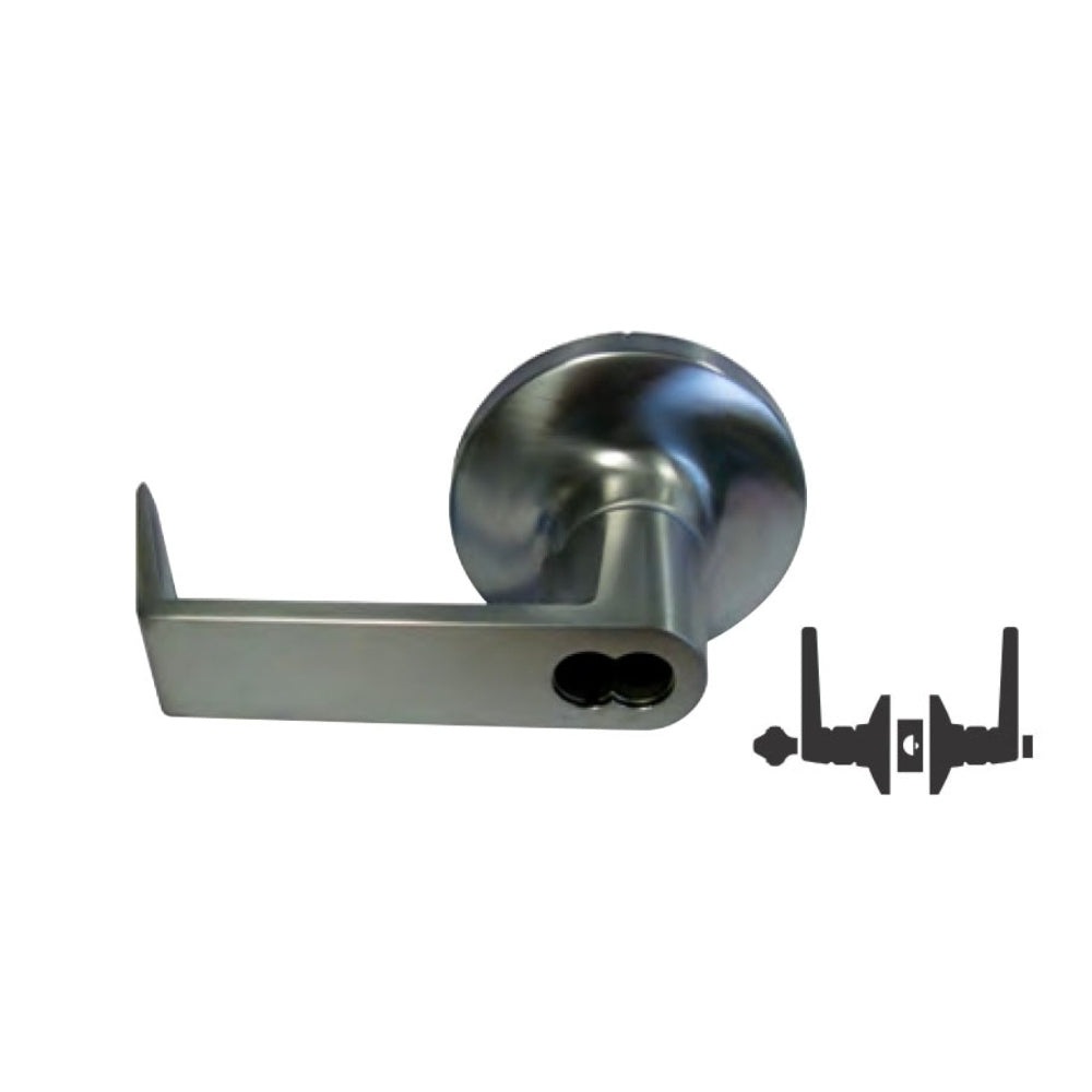 General Lock LX153R 626 IC 234 S ANSI Grade 1 Mechanical Entrance Rigid Lever Lockset (Satin Chrome) | All Security Equipment