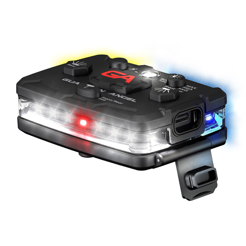 Guardian Angel Elite Series Safety Light White/ Blue & Yellow ELT-W/BY